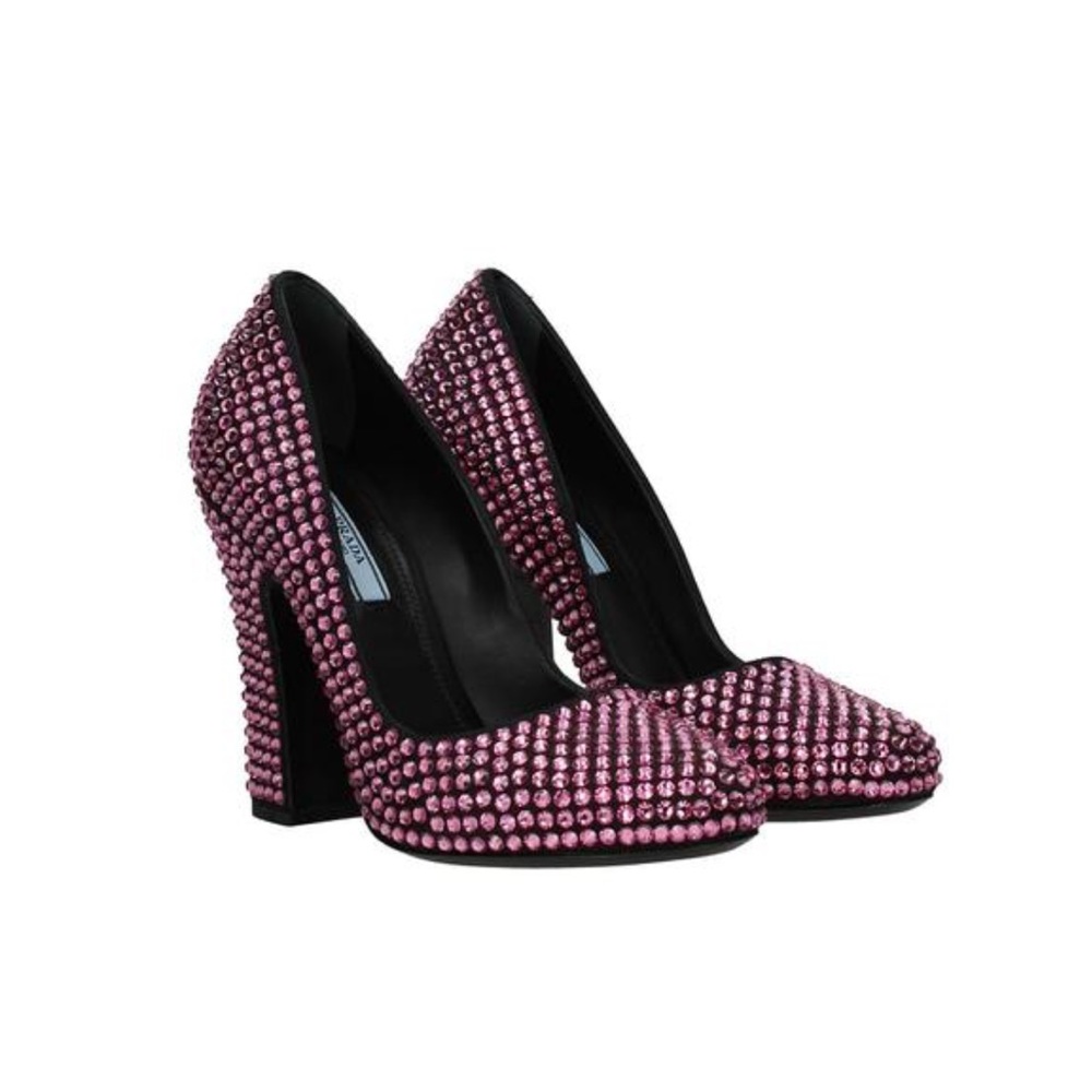 Prada Pink Sparkle Pump Heels